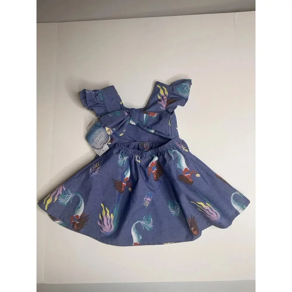 NWT Size 2T Disney Princess Little Mermaid Ariel Blue Dress Toddler Girls